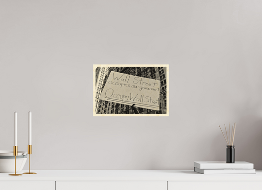 12 x 8″, Direct Print on Wood Occupy Wall Street