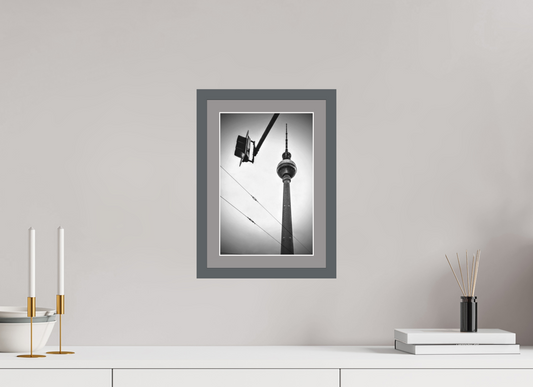 8 x 12″, Solid Wood Frame with Passse-partout Fernsehturm