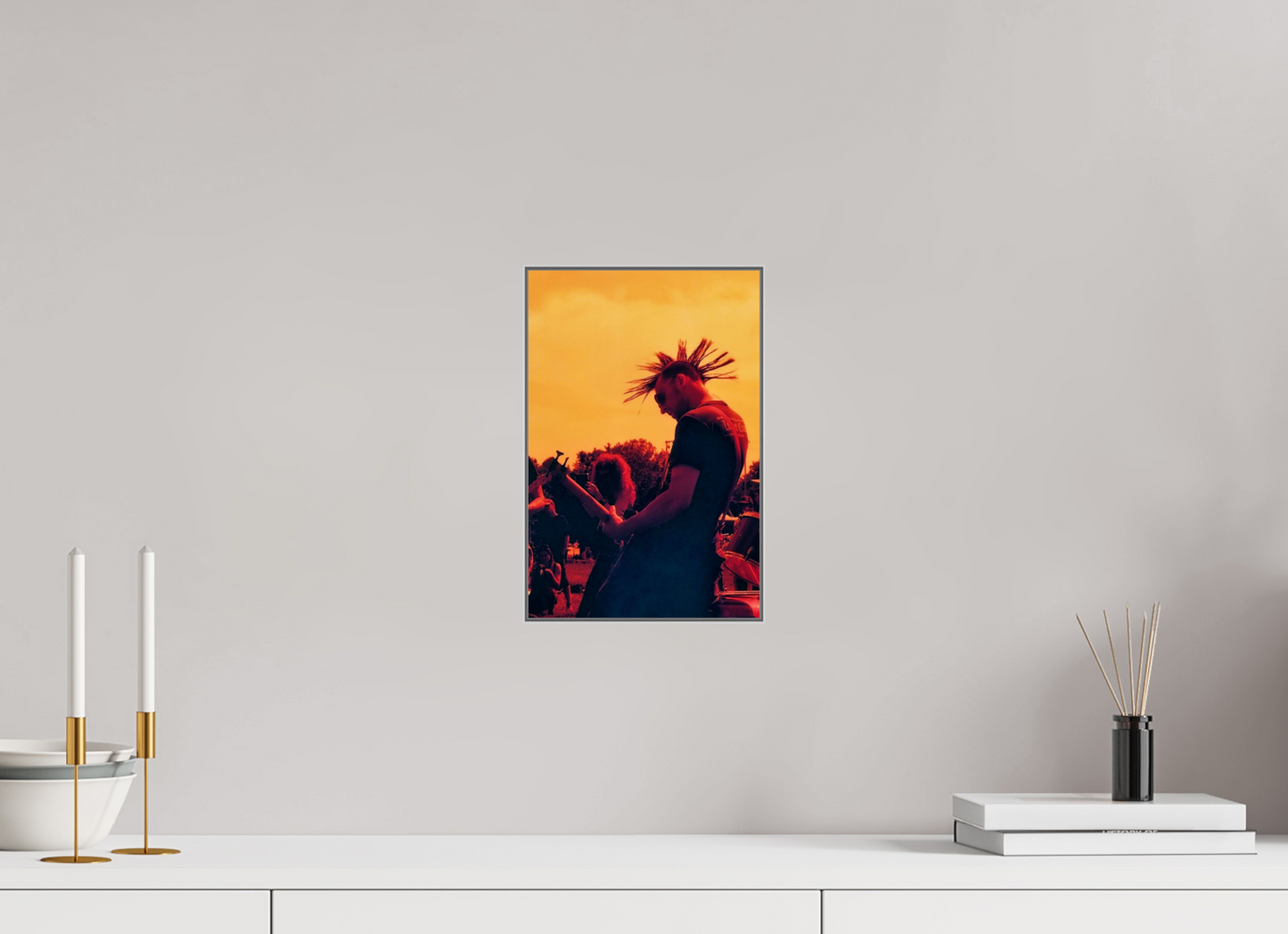 8 x 12″, ChromaLuxe HD Metal Print with Aluminum ArtBox Punk Island Mohawk