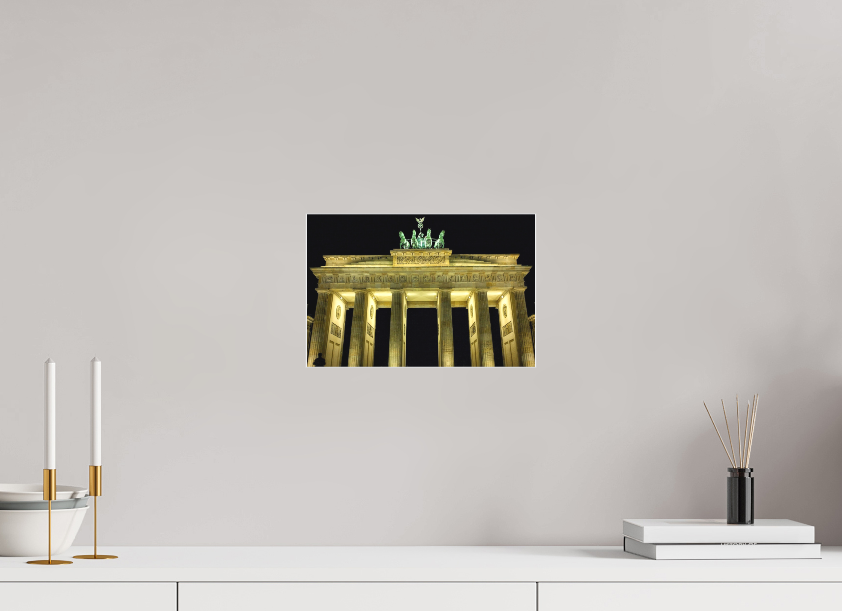 12 x 8″, Fuji Acrylic Print with Slimline Case Brandenburg Gate