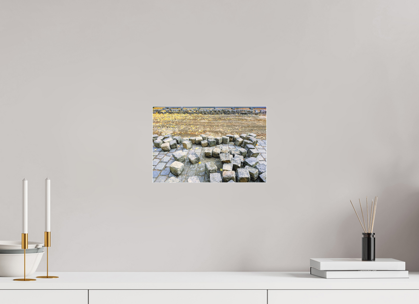 12 x 8″, Fuji Acrylic Print with Slimline Case Berlin's Cobbled Streets