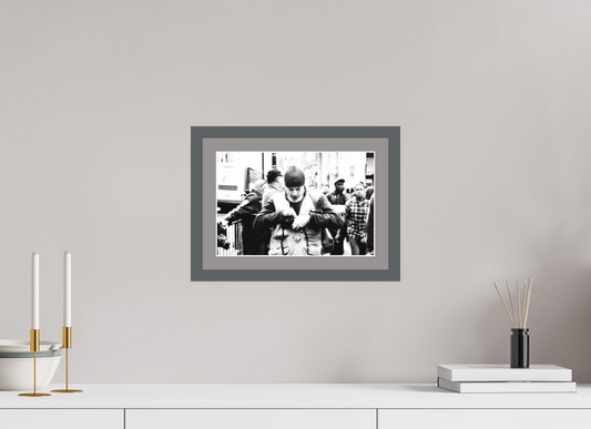 12 x 8″, Solid Wood Frame with Passse-partout Bruce on Broadway