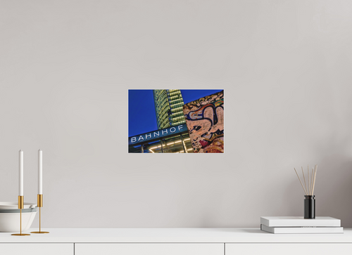 12 x 8″, Fuji Acrylic Print with Slimline Case Bahnhof at Potsdamer Platz